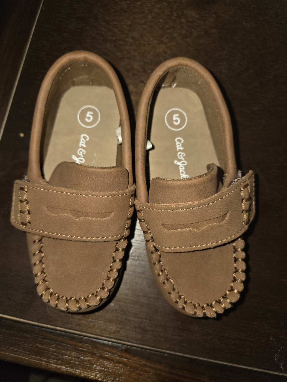 Cat & Jack Brown Kids Moccasin Slip-Ons